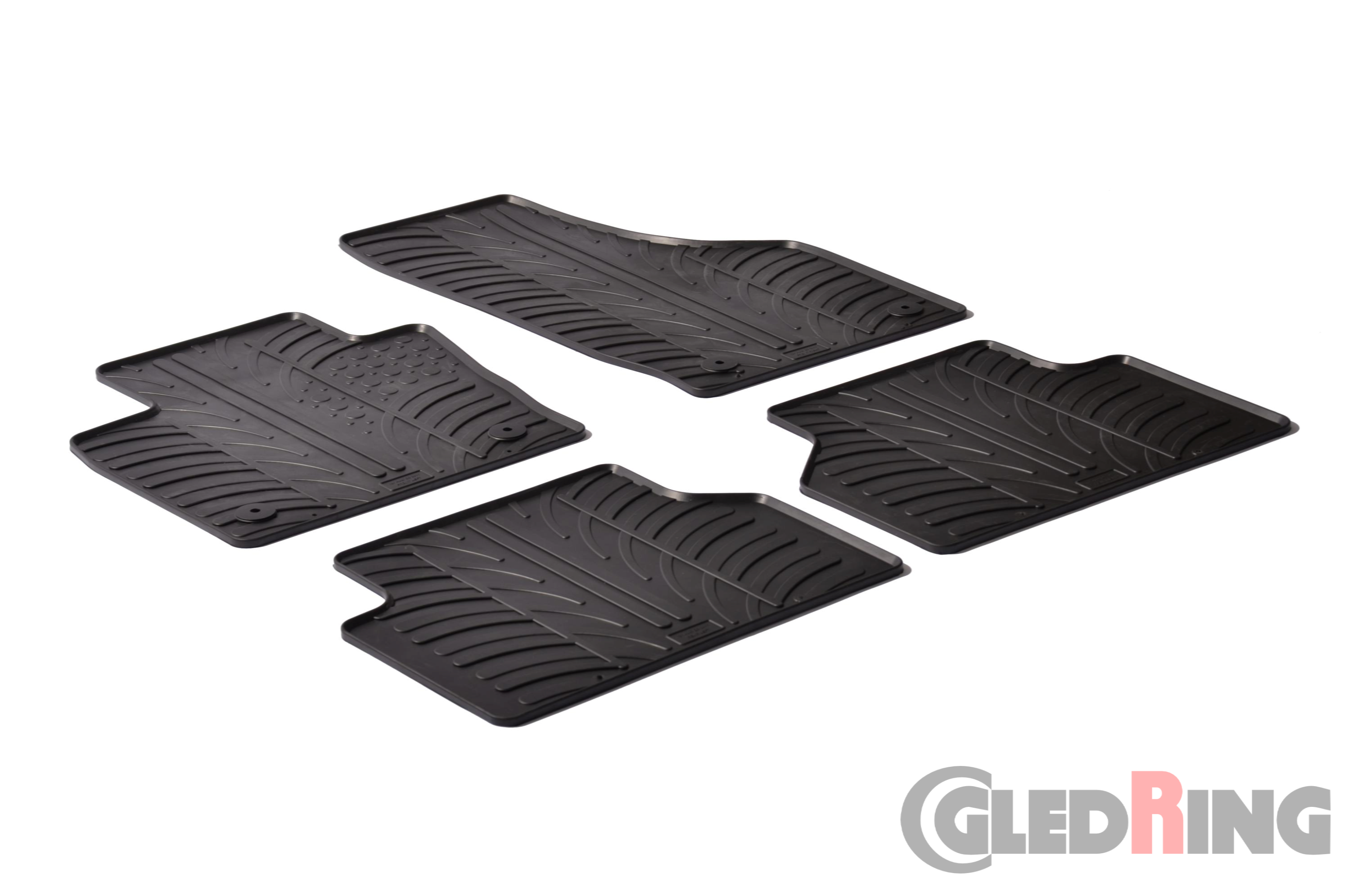 Original Gledring Passform Fußmatten Gummimatten 4 Tlg.+Fixing - AUDI Q3 2011-12.2018